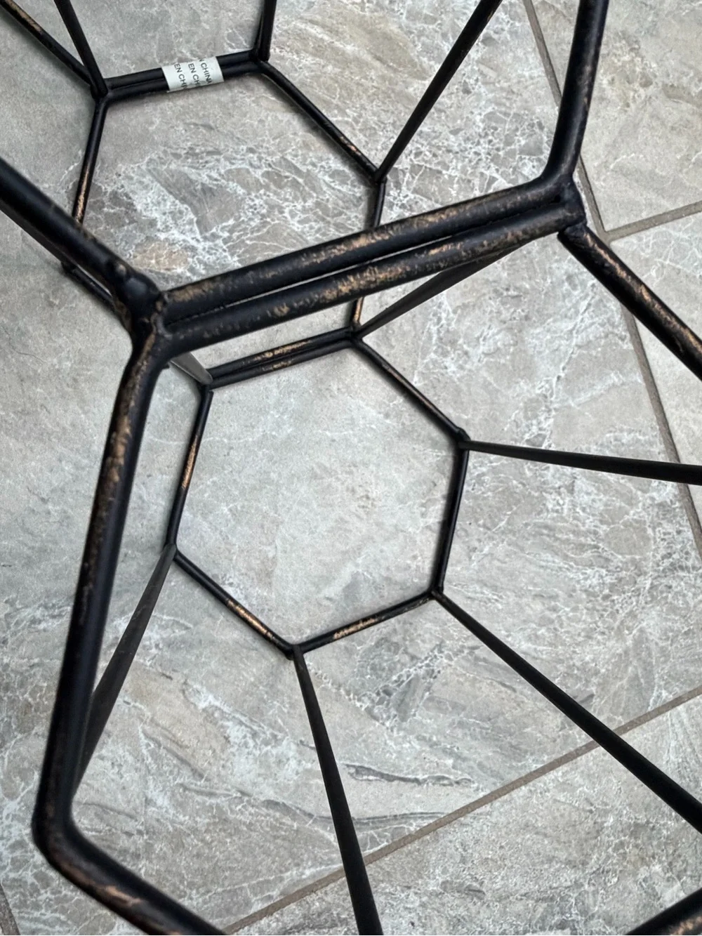 Oil Rubbed Bronze Tabletop Hexagon Wine Rack